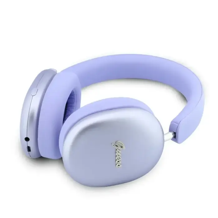 Guess Metallic Script Logo ENC Wireless Headphone Purple