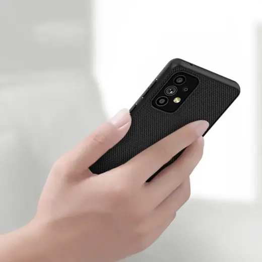 Nillkin Textured Case durable reinforced case with gel frame and nylon back for Samsung Galaxy A73 black Foto 9