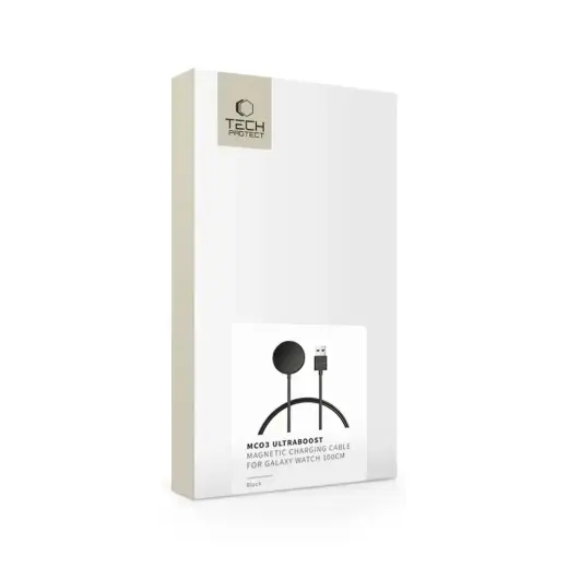 TECH-PROTECT MC03 ULTRABOOST MAGNETIC CHARGING USB CABLE 100CM SAMSUNG GALAXY WATCH BLACK Foto 4