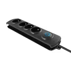 Qoltec Surge protector | 4 sockets | 1.5m | Black — Фото 11