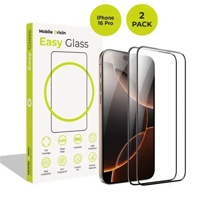 Mobile Origin EasyGlass iPhone 16 Pro, 2 pack