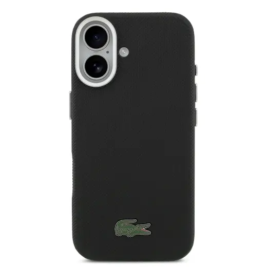 Lacoste Iconic Petit Pique Metal Logo MagSafe Case for iPhone 17 Black Foto 2