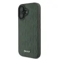 DKNY PU Leather Grid Pattern Magsafe Case for iPhone 16 Green — Foto 1