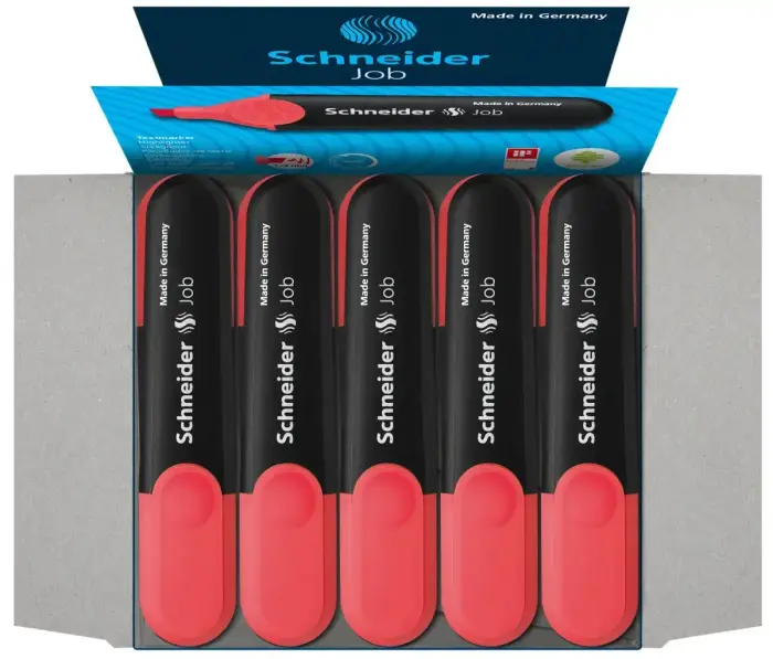 Teksta marķieris SCHNEIDER JOB, sarkans Foto 8