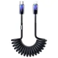 Joyroom S-A43 Crystal-Clear Series 30W USB-C - Lightning spiral cable 1.5m - black Foto 1