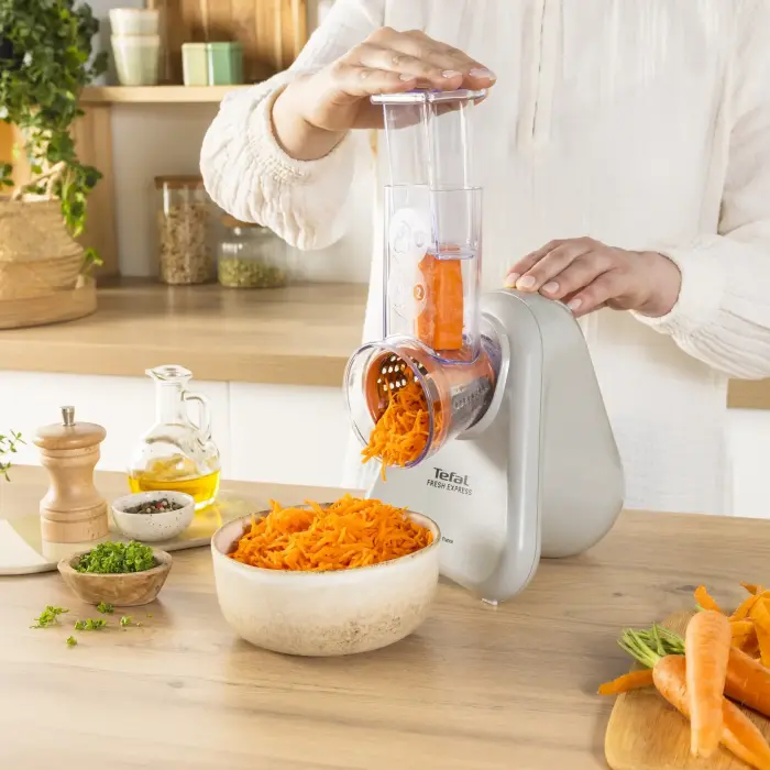 TEFAL Fresh Express elektriskā dārzeņu rīve, gaiši pelēka Photo