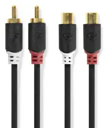 Kabelis Nedis 2x RCA - 2x RCA F 2m