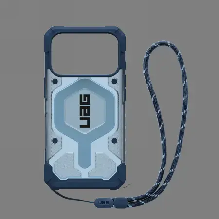 UAG Pathfinder Clear MagSafe Bundle Case with Lanyard for iPhone 17 Pro - Blue Photo