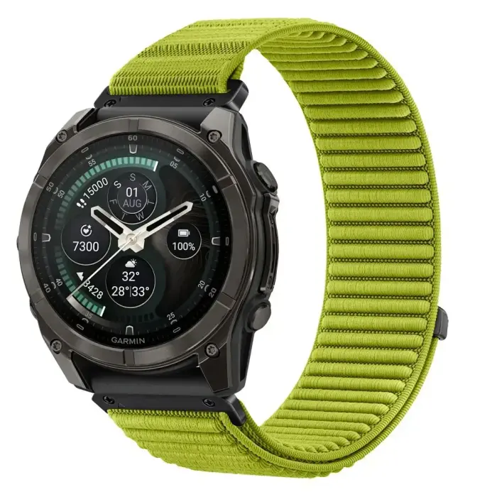 TECH-PROTECT NYLONLOOP GARMIN FENIX 5 / 6 / 6 PRO / 7 / 8 / 8 PRO / 9 / 9 PRO (47 MM) ELECTRIC LIME