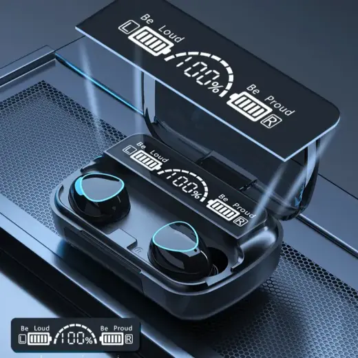 Goodbuy M10 bezvadu austiņas, melnas (LED displejs) Foto 3