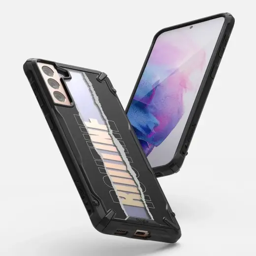Ringke Fusion X Design durable PC Case with TPU Bumper for Samsung Galaxy S21+ 5G (S21 Plus 5G) black (Routine) (XDSG0054) Photo