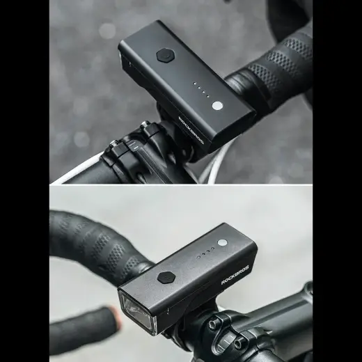Rockbros 24510003001 front bicycle light 260 lm + USB-C - USB-A cable - black Фото num