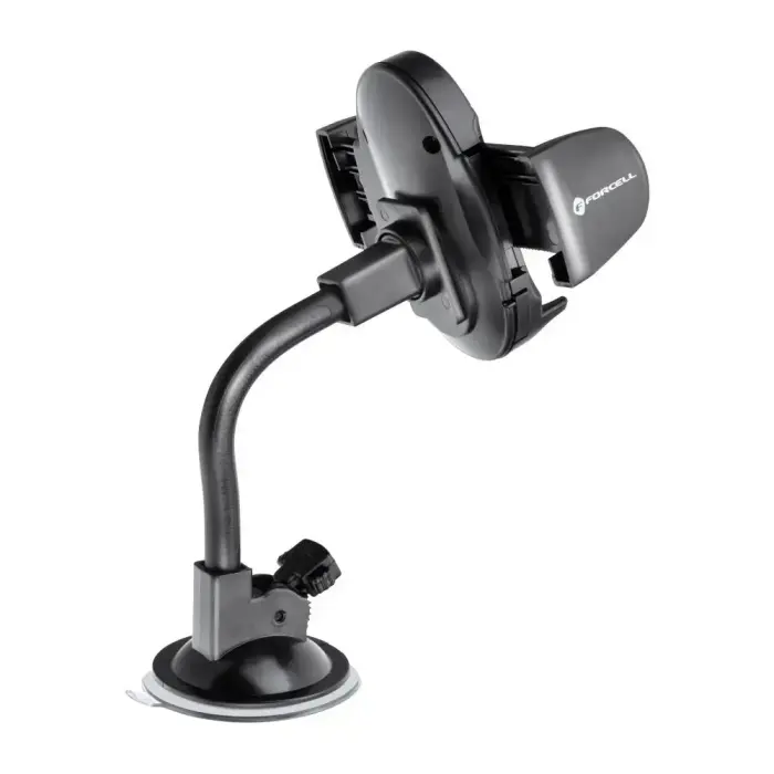 Car phone holder Forcell F-Grip Oval 17 cm windshield / dashboard / air vent black Photo