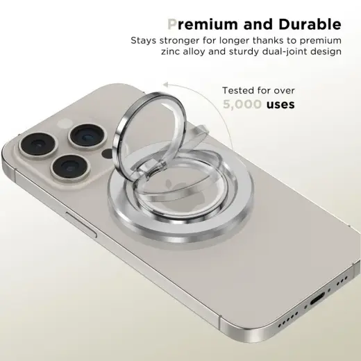 Tech-Protect MMR300 magnetic holder | ring with MagSafe - silver Фото num