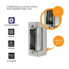 Qoltec Electric strike With lock and memory | 12V | Stainless steel Foto 3