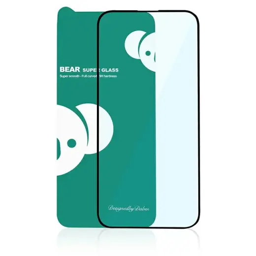 Reals Bear Super Hard aizsargstikls telefonam Xiaomi Redmi 9A | Xiaomi Redmi 9AT | Xiaomi Redmi 9C melns
