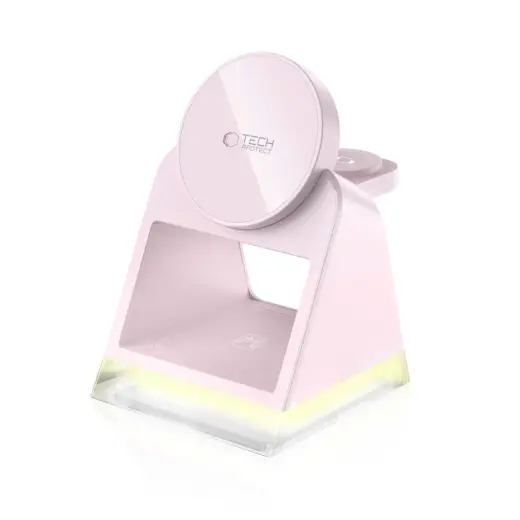 TECH-PROTECT QI15W-A43 3IN1 MAGNETIC MAGSAFE WIRELESS CHARGER BABY PINK Фото num
