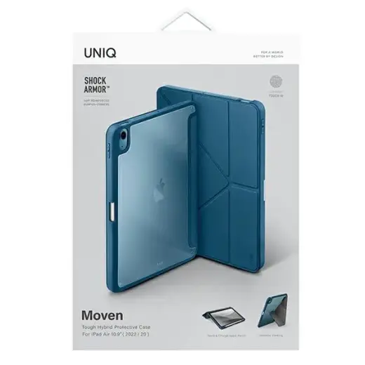 UNIQ etui Moven iPad Air 10.9 (2022|2020) Antimicrobial niebieski|carpi blue Фото num