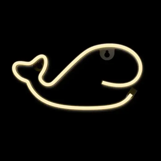Neon LED Light WHALE warm white Bat + USB FLNE09 Forever Light Foto 3