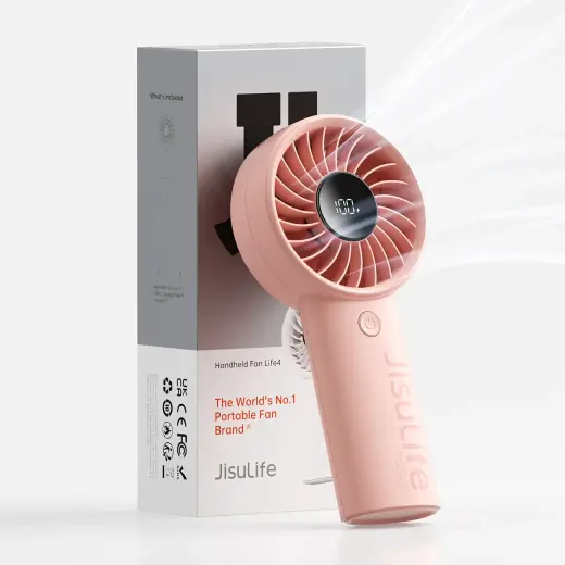 Jisulife Handheld Fan Life4 5000mAh Portable USB Fan - Pink Foto 11