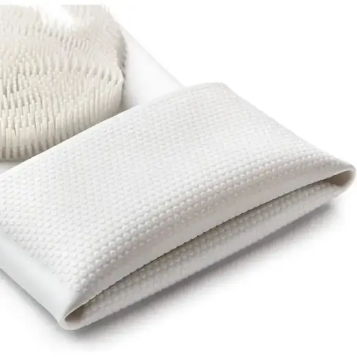 Silikona cimdi tīrīšanai 2gab. 34,5x15,5x2,6cm gaiši pelēki Foto 6