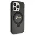 Guess GUHMP13LHRSGSK iPhone 13 Pro | 13 6.1" czarny|black hardcase Ring Stand Script Glitter MagSafe Фото num