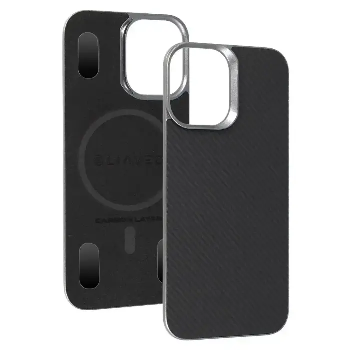 Liavec Carbon Layer phone case with MagSafe support for iPhone 17 black