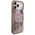 Guess IML Flowers Strap MagSafe Case for iPhone 17 Pro Max Pink Фото num