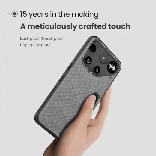 Nillkin Super Frosted PRO Back Cover for Nothing Phone 3 Transparent Black Foto 2