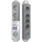 Qoltec Surge protector | 4 sockets | 1.5m | Grey — Foto 1