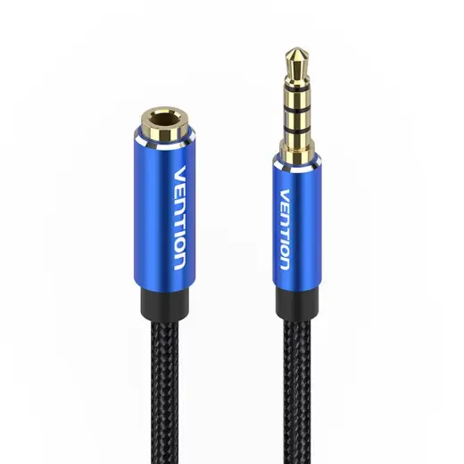 TRRS 3.5mm Male to 3.5mm Female Audio Extender 5m Vention BHCLJ Blue Photo