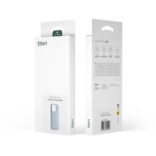 Силиконовый чехол для телефона Etteri для iPhone 16 Pro Max светло-синий Фото num