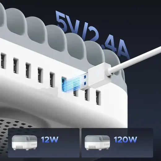 Orico DUK-10P-V1 Smart Charging Station 10 x USB-A - White Foto 6