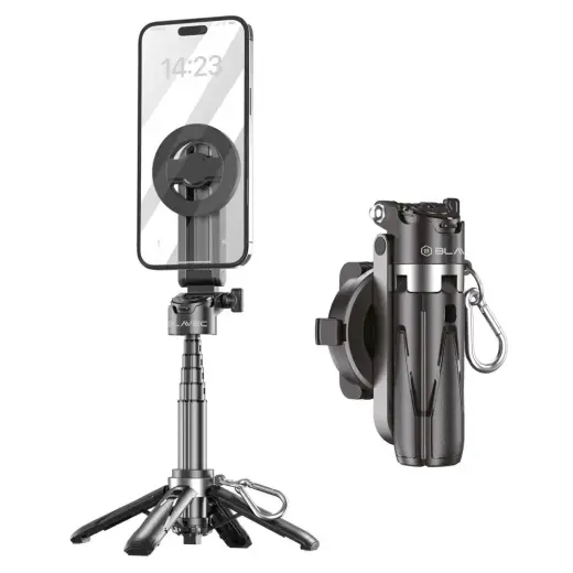 Blavec Selfie Stick Aluminium Coco Mini P05 Magsafe tripod + remote control + holder 0,41 metres (SSCMP05-MTRHB041) black Фото num