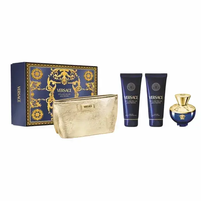 Versace Dylan Blue Pour Femme Eau De Parfum Spray 100ml Set 4 Pieces