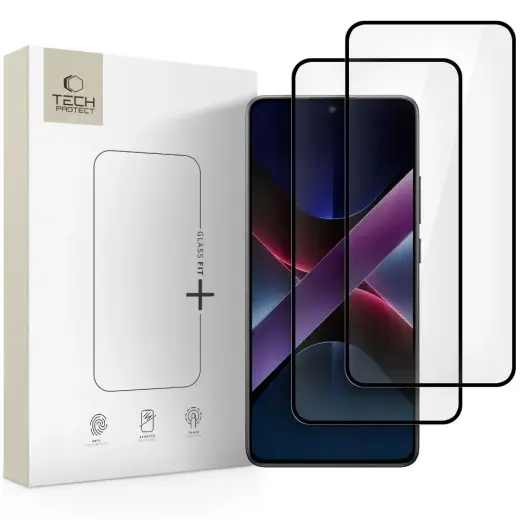 Tech-Protect Glass Fit+ tempered glass for phone Poco X7 Pro 5G (2 pcs.)