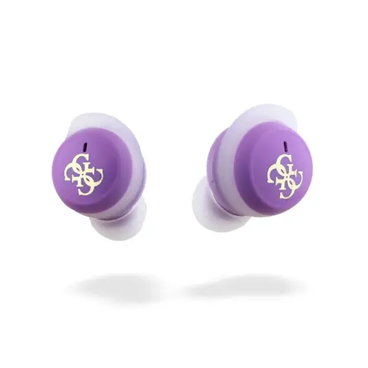 Guess 4G Logo Mini TWS Wireless Earphones Purple Фото num