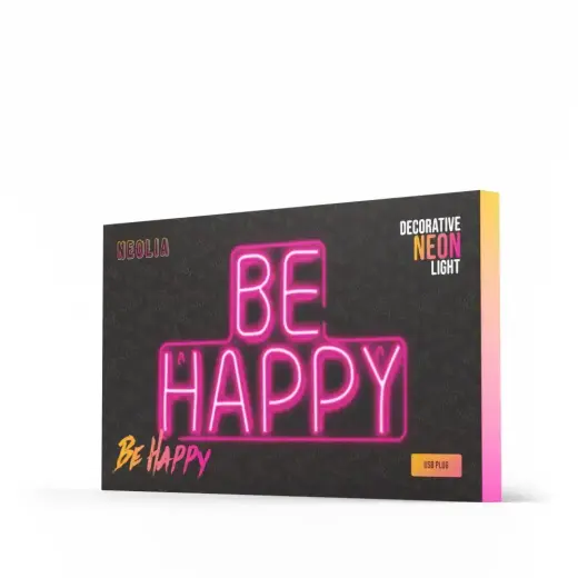 Neon PLEXI LED BE HAPPY pink NNE10 Neolia Photo