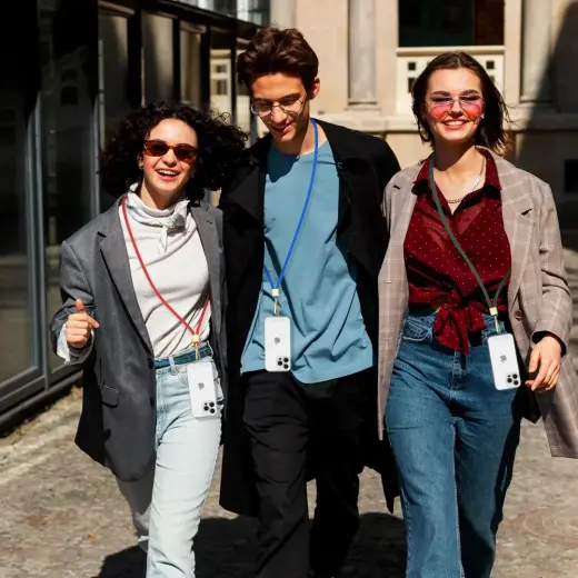 ВЕРЕВОЧНЫЙ РЕМЕНЬ ДЛЯ НОШЕНИЯ НА ТЕЛЕ TECH-PROTECT C2S КРАСНЫЙ|ЗОЛОТОЙ Фото num