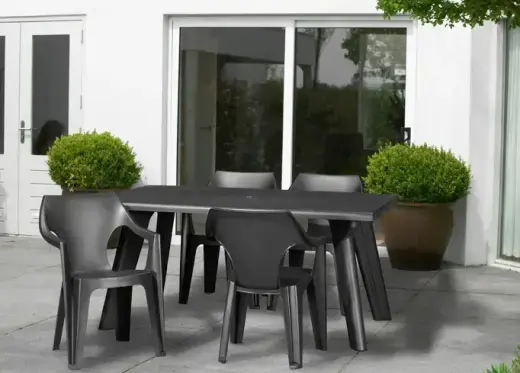 Dārza krēsls Dante High Back pelēks Foto 2