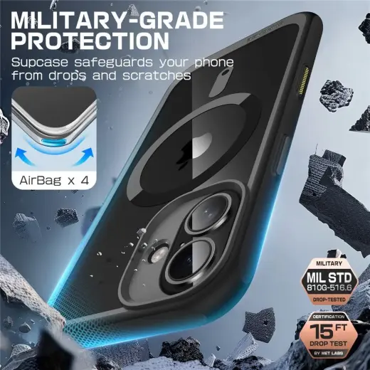 Supcase UB Mag Case with MagSafe for iPhone 16 - Black Photo