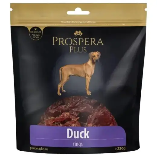 Gardums suņiem – Prospera Plus Duck Rings, 230 g
