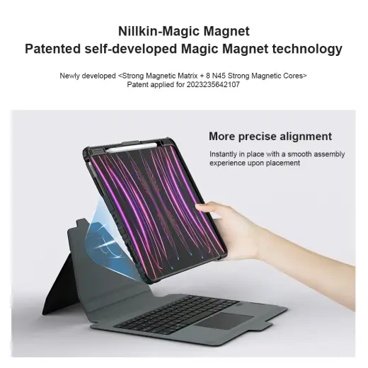 Nillkin Bumper Link Keyboard Case (Backlit Version) for iPad Pro 13 2024 Black Фото num