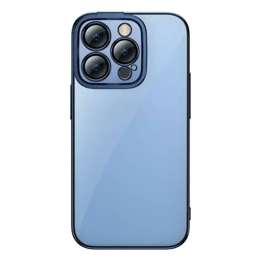 Baseus Glitter Transparent Case and Tempered Glass set for iPhone 14 Pro (blue) Foto 2