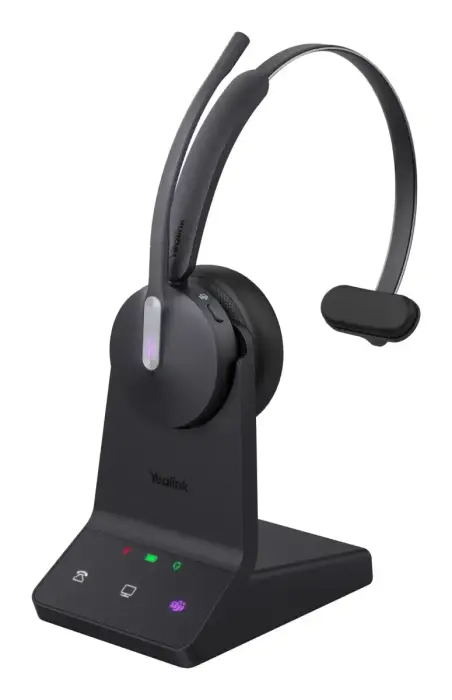 Yealink WH64 Mono Teams Headset Wireless Head-band Office/Call center USB Type-C Bluetooth Black
