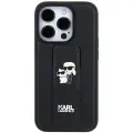 Karl Lagerfeld Gripstand Saffiano Karl&Choupette Pins case for iPhone 11 | Xr - black Photo