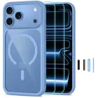 Tech-Protect MagOne CC maciņš ar MagSafe atbalstu telefonam iPhone 18 Pro | iPhone 17 Pro caurspīdīgs zils (komplektā aizsargstikls) — Foto 1