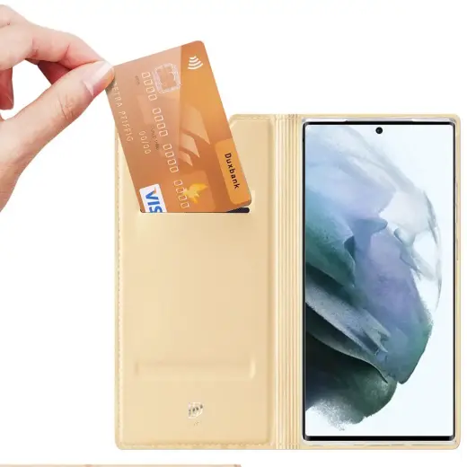 Dux Ducis Skin Pro Holster Cover for Samsung Galaxy S22 Ultra gold Photo