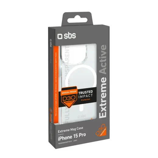 SBS D3O MagSafe Case for iPhone 15 Pro - Clear Фото num