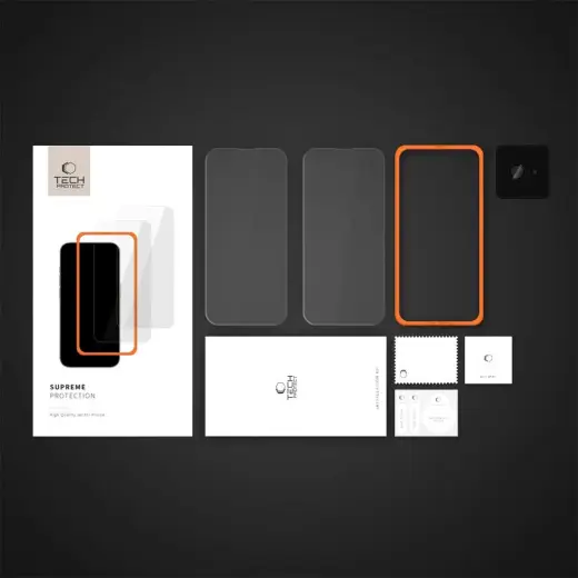 TECH-PROTECT TEMPERED GLASS SUPREME SET 3-PACK IPHONE 16E CLEAR Foto 6